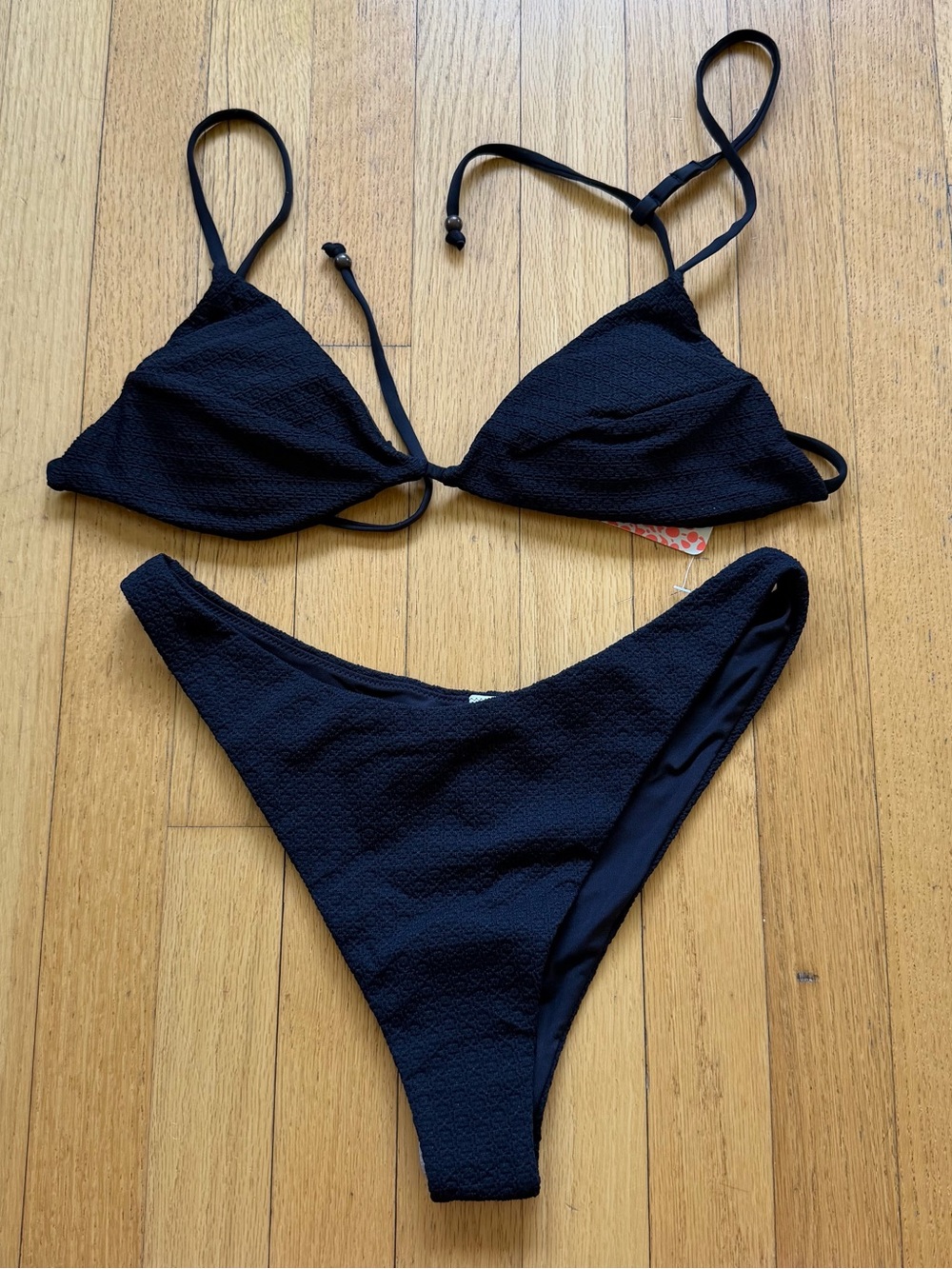 BOTEH Black Textured Triangle Bikini Set | NWT Size: M